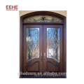 Дверь из фанерованной древесины Foshan с деревянной дверью из мдф / арочной входной деревянной дверью
